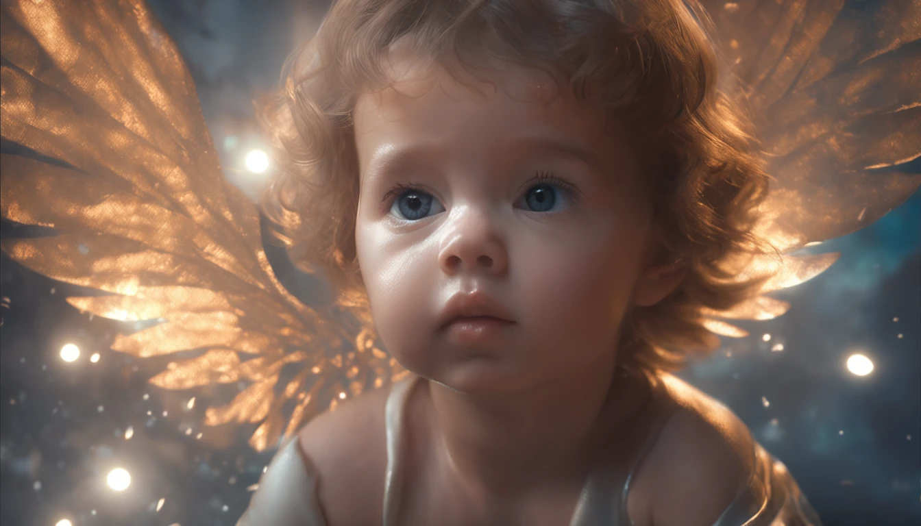 Close up of a gorgeous cherubin baby angel, raphael painting style, , iridiscent glow, , dust particles, mystique scene, ethereal, surreal fantasy, renaissence scene, majestic, aesthetics, studio lighting, cinematic lighting, deep focus, super adobe, detailed texture, aesthetics, neuro cognitive art, photoshop, octane render, pinterest art, award - winning photography, world renowned, high resolution, color grading, high art, iPhone 14 pro max camera, no blurs, neurocore, hi - res, uhd, 32k,