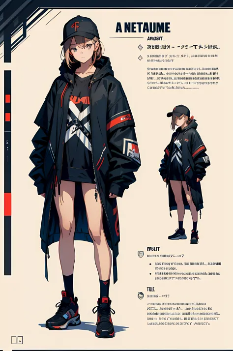 A  girl, (Reference), (High-quality concept art), detailing, Interesting street style,