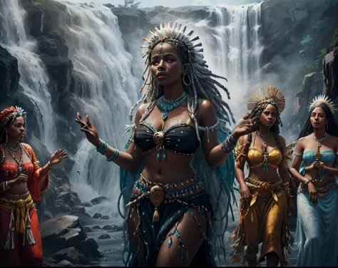 Yemanja, deusa, Rainha do Mar, Brazilian orixá, Umbanda, Candomblé, espiritismo, Odoyá, Yemoja, pele negra, Cultura latino-ameri...