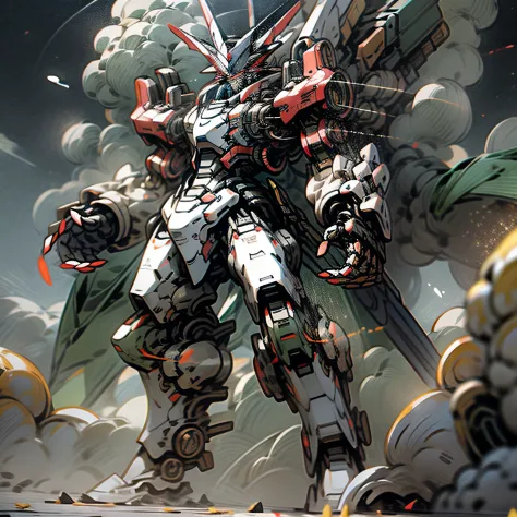 Majestic and awe-inspiring mecha emanating an aura of invincibility.