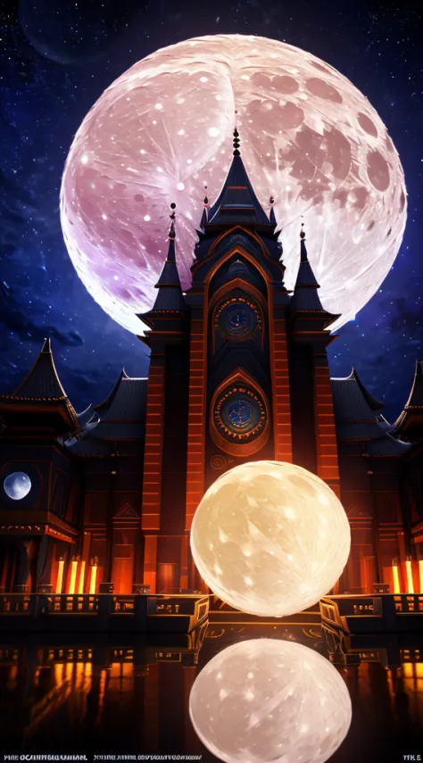 3D style, (the huge moon:1.5), (extremely detailed CG unity 16k wallpaper:1.1), (Denoising strength: 1.45), (tmasterpiece:1.37), game style, Symmetrical, A clarification completely, The source of consciousness, The energy of the universe, vitality, Prana, ...