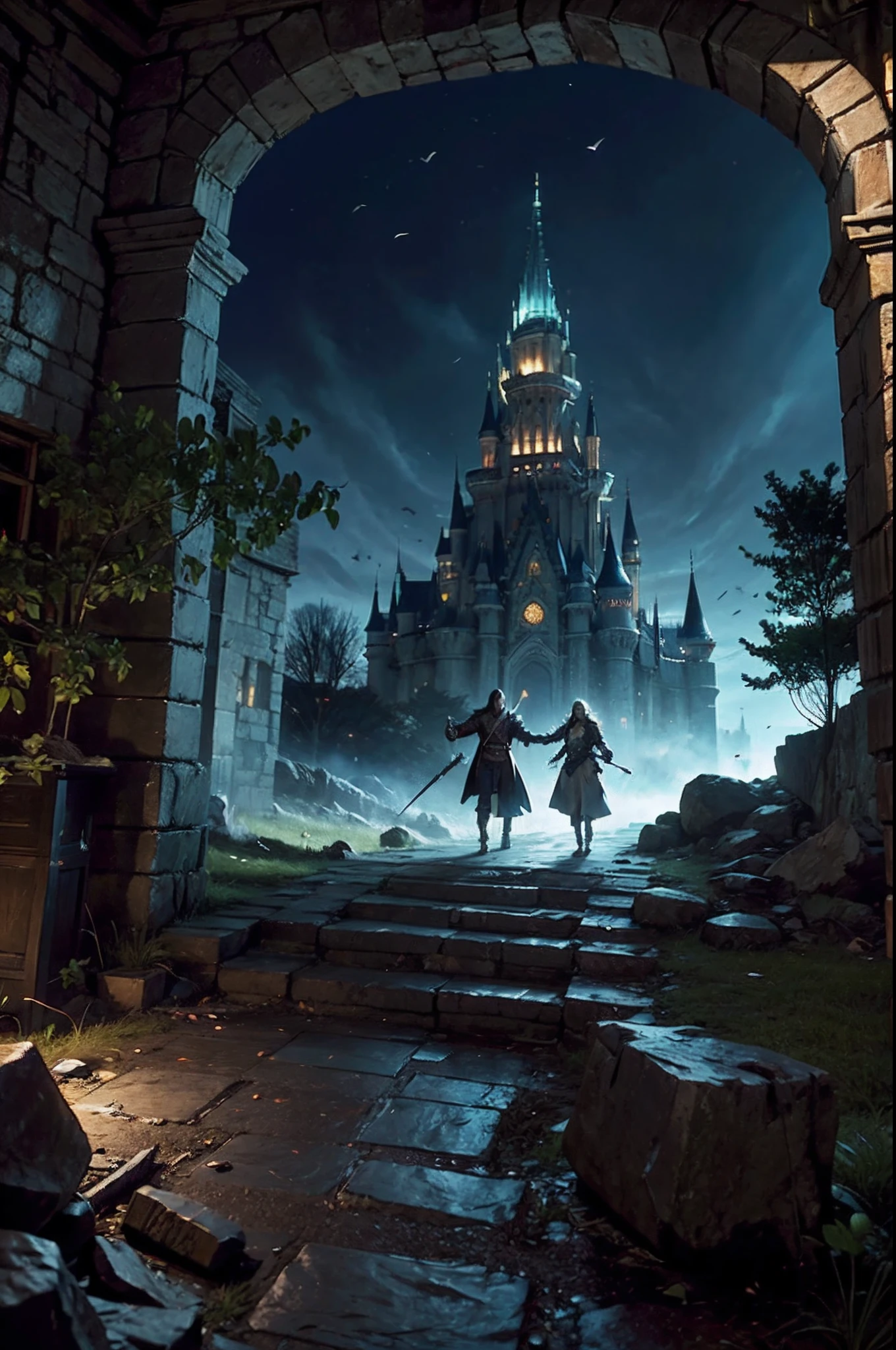 Composez une description vivante du monde sombre et gothique de 'Castlevania: Seigneurs des Ombres.Explorez les paysages dangereux, Châteaux obsessionnels, et la bataille épique entre la Confrérie de la Lumière et les Ténèbres. Mettez en lumière le parcours du protagoniste Gabriel Belmont alors qu&#39;il se lance dans une quête pour vaincre le mal et sauver le monde de l&#39;emprise de créatures surnaturelles.. Plongez dans la riche narration du jeu, Action intense, et des traditions complexes qui captivent les joueurs dans ce chef-d&#39;œuvre d&#39;action-aventure."Détails nets super super détaillés hyper réalistes détails très nets détails haute résolution