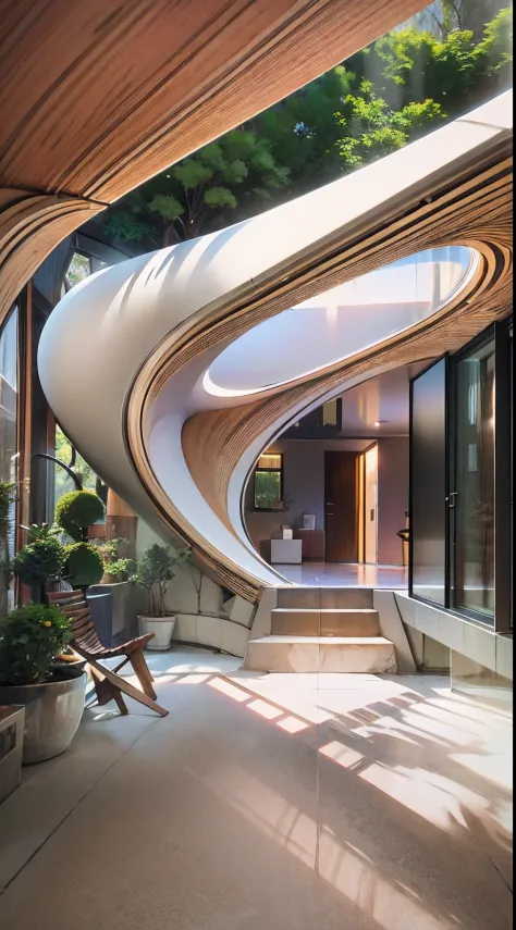 Step into an architectural wonder that challenges conventions with bold symbolism. The entrance to the house resembles the delic...