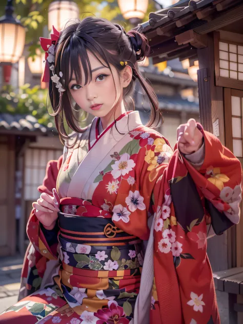 FULL ANATOMY,masutepiece, Anatomically correct, Textured skin, Super Detail, high details, High quality, awardwinning, Best Quality, hight resolution, Alafi in kimono sitting on a bench at the 8K Japan Festival,Snapshots, ultimate beauty girl，extremely det...