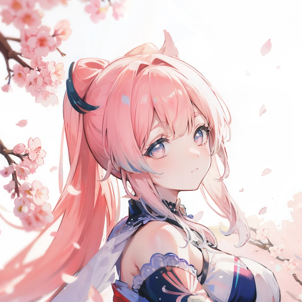 桜の花びらの模様 白背景
