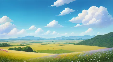 grass field wallpaper anime