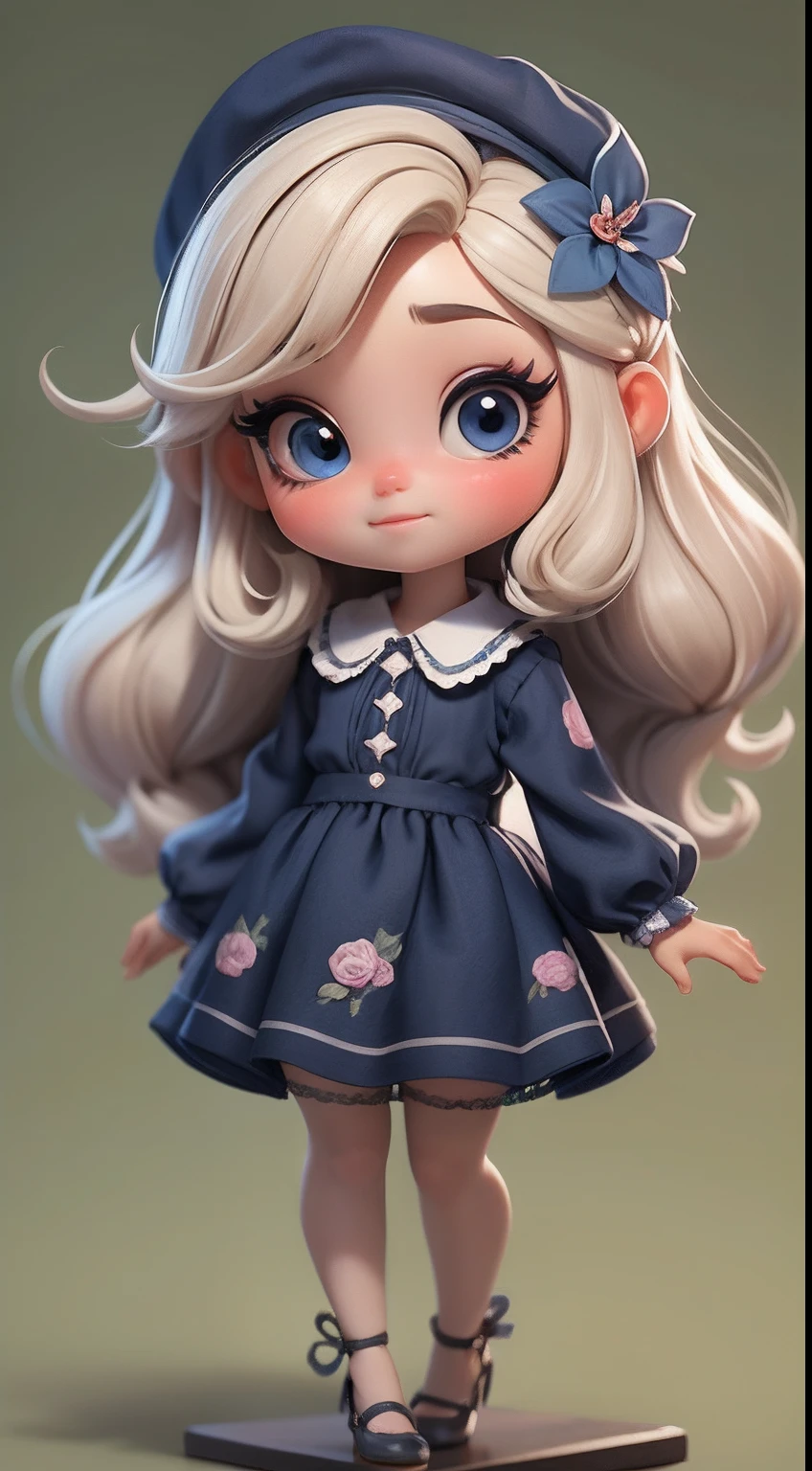 Créez une série de poupées de style chibi sur le thème des fées, chacun avec beaucoup de détails et dans une résolution 8K. Toutes les poupées doivent suivre le même motif de fond uni et être complètes dans l&#39;image, montrant le (tout le corps, y compris les jambes: 1.5)

poupée de fée: Le Chame-a de Bella. Elle doit avoir les cheveux courts dans des tons clairs et terreux.. Vos yeux doivent être grands et brillants, avec de longs cils et des joues roses. longues ailes, ouvert et lumineux. Bella doit être habillée d&#39;une robe longue et délicate, avec détail imprimé et jupe longue évasée. Détails floraux. N&#39;oubliez pas les détails, avec des détails colorés et des embellissements charmants, belle chaussure Assurez-vous d&#39;ajouter des ombres, textures et détails dans les cheveux, Vêtements, Accessoires mignons de chaque poupée, pour les rendre encore plus adorables et charmants.