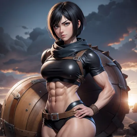 Mikasa, ABS, Sein gigantesque, muscles, Le - SeaArt AI