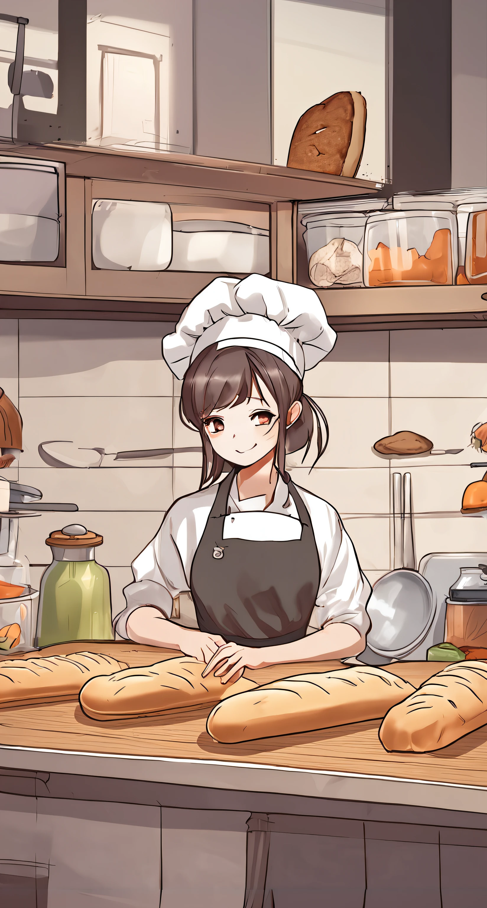 Enchanting Anime Bakery Girl - HD Wallpaper by robokoboto