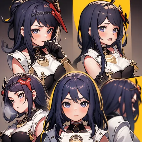 1 cute girl，9 tables，9 poses and expressions，different emotions，10