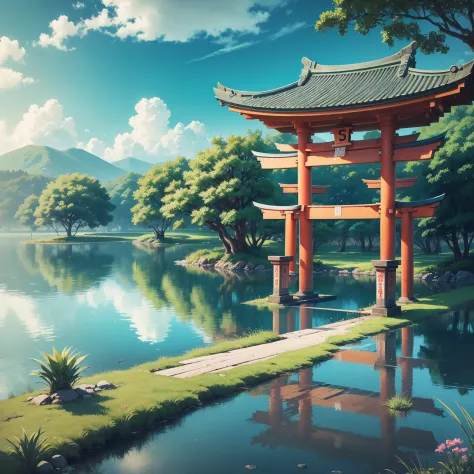 Anime, Shrine, japan, Landscape, HD wallpaper, wallpaper mobile anime