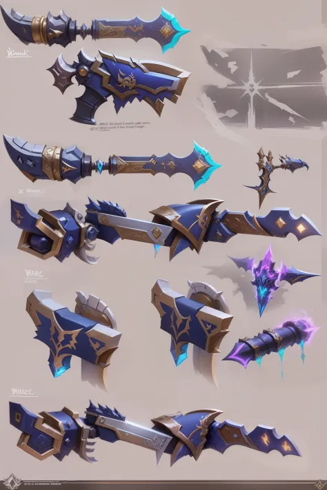 grunt concept art one hand weapon warcraft style