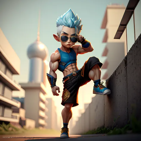 Wukong，SuperSaiyan，Exquisite Hair，Arm carving，White-blue hair all over the body，Delicate gradient shoes，Eye portrayal，Exquisite ...