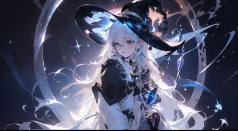 ((Best quality)), ((Masterpiece)), ((Ultra-detailed)), (illustration), (Detailed light), (An extremely delicate and beautiful),Dramatic perspective,A charming young girl,sorceress woman,Cute face,magestic,(Sexy figure),Black magic robe,Short black shawl,Bi...