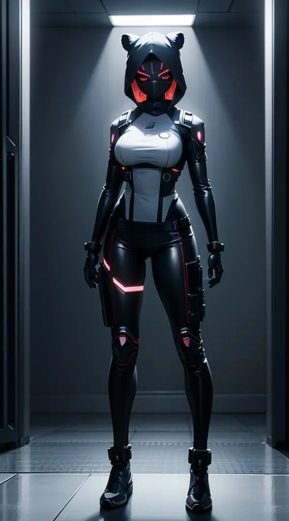(extremely detailed CG unity 16k wallpaper:1.1), (Denoising strength: 1.45), (tmasterpiece:1.37), Agent raccoon cyberpunk style full body, Tech armor, Masks have no face
