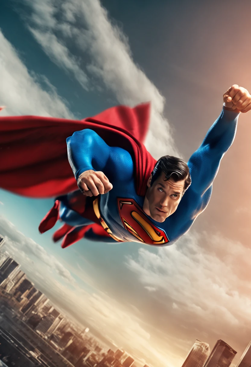 スーパーマンが、近日公開予定のスーパーマン映画の新ポスターで復活 - SeaArt AI