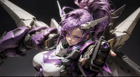 {{{{ masterpiece }}}},{{{{ 4k }}}},{{{{ badass anime 8 k }}}}, {{{{{{{{short hair}}}}}}}}, purple hair,ponytail hair,massive boo...