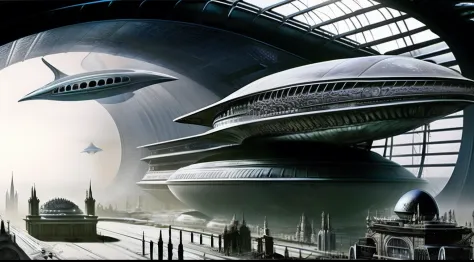 H.R. Giger concept-art for Alien, various illustrations