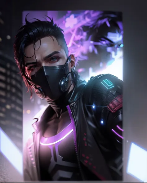 Change background cyberpunk handsome boy realistic face 4k ultra realistic face