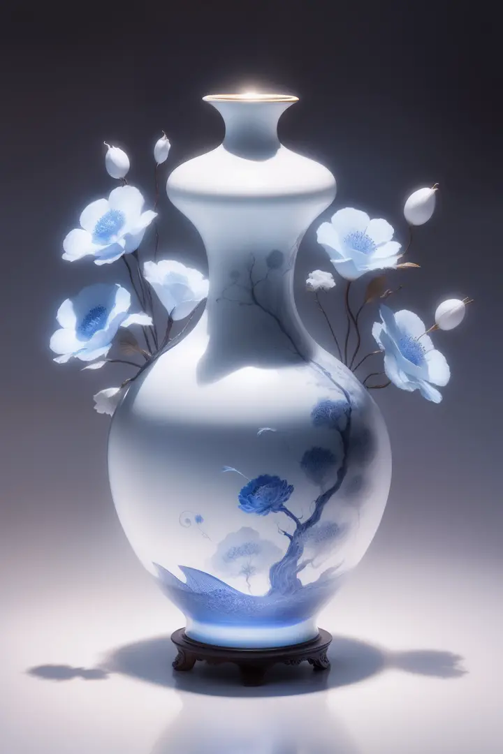 fenghuang，Blue and white porcelain，vases