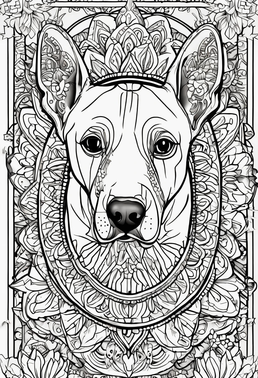 desenho de cara de cachorro para colorir