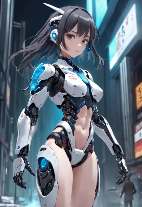 35 mm, F/2.8, Incredibly detailed and ultra-realistic shots, Natural light, Slim Body Futuristic Female Appearance Robot Rapid Response Tactical Guard  , It has a slim waist, Complex branching design, Sleek assembly armor, The arm has a complex multi-point...