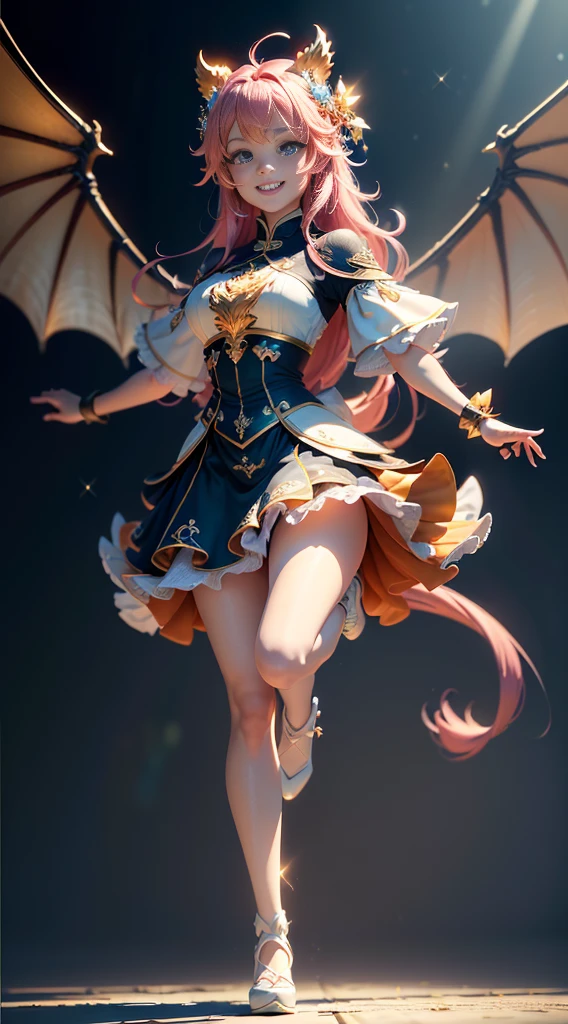 (Dynamic angle:1.4), ((Full body posing:1.5), (colorful:1.2), (extremely detailed CG unity 16k wallpaper:1.1), (Denoising strength: 1.45), (tmasterpiece:1.37), ((official art)), (colorful:1.2), Fantasy characters, chibi, Cute chibi red chinese dragon, Full-body view, happy smile, big bright eyes, snow - white fluffy, Pixar style, cute, real, White background, ureal, god rays, sparkle, glowing light, ((masterpiece)), ((best quality)), HD, 8k, UHD, award winning