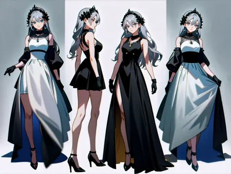 Masterpiece: 1.6, best quality: 1.4, live image: 1.2, intricate details: 1.2, charturnerv2: 1.2, 1lady full body character change,
Appearance: milf: 1.25, thin: 1.3, light blue eyes, medium breasts, detailed eyes, quality eyes,
Clothing: black sleeveless d...