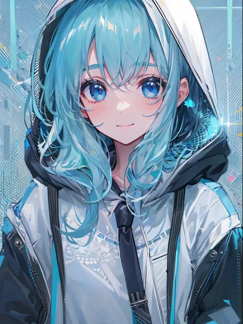 ((top quality)), ((masterpiece)), ((super detail)), (very delicate and beautiful), girl, solo, cold demeanor, ((black jacket)), she looks very (relaxed) and (calm), black hair, depth of field, evil smile, stirrups, underwater, air bubble, light blue eyes, ...