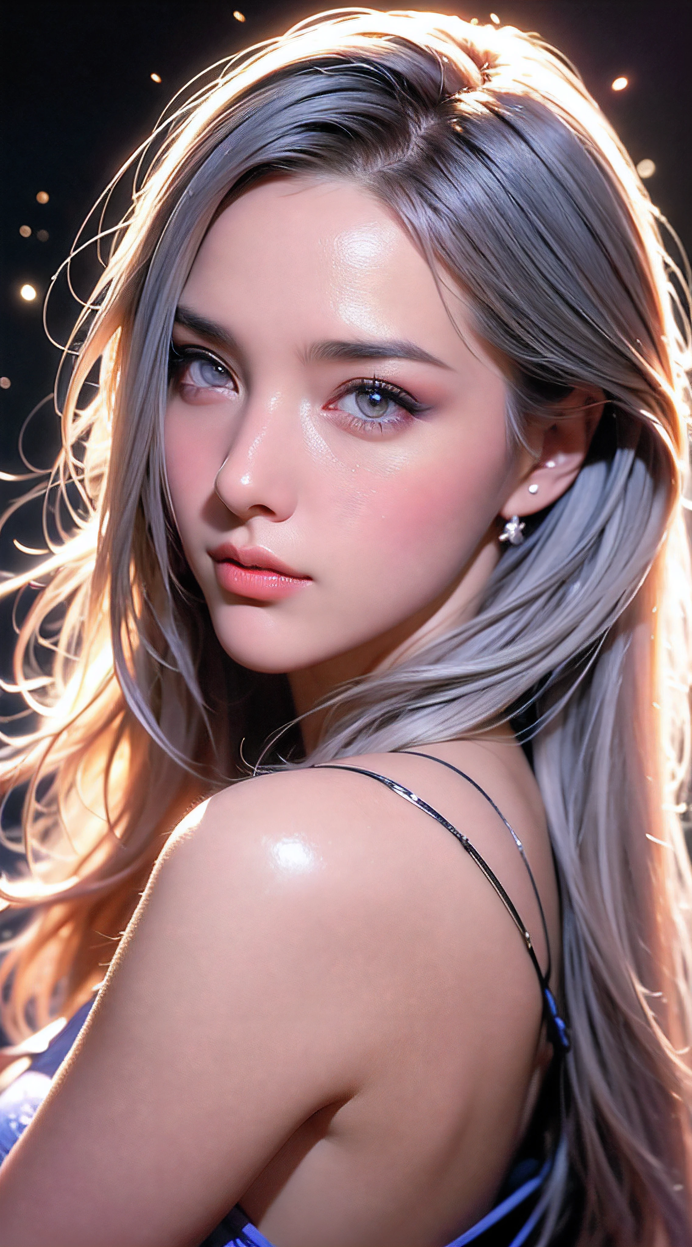 best quality, masterpiece, (realistic:1.2), 1 girl, detailed face, beautiful eyes, (masterpiece:1.2, best quality), (finely detailed beautiful eyes: 1.2), (extremely detailed CG unity 8k wallpaper, masterpiece, best quality, ultra-detailed, best shadow), (detailed background), (beautiful detailed face, beautiful detailed eyes), High contrast, (best illumination, an extremely delicate and beautiful),1girl,((colorful paint splashes on transparent background, Dulux,)), dynamic angle, beautiful detailed glow, full body, cowboy shot, white hair, purple eyes, best quality, masterpiece, (realistic:1.2), lotus flower, glowing, in the night sky, full of stars, very detail, ultra-high resolution, ultra-high quality,