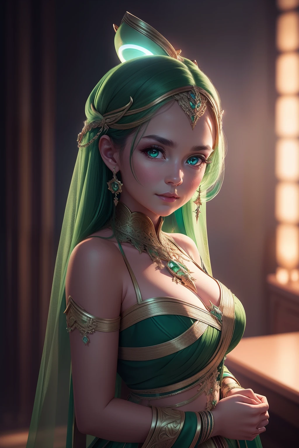 cute character, Ultra detailed, Perfect view, mysterious, Glow, Product photography, rendering by octane, 8K is super refined, Perfect view, mysterious, glowing green, Product photography, rendering by octane, 8K