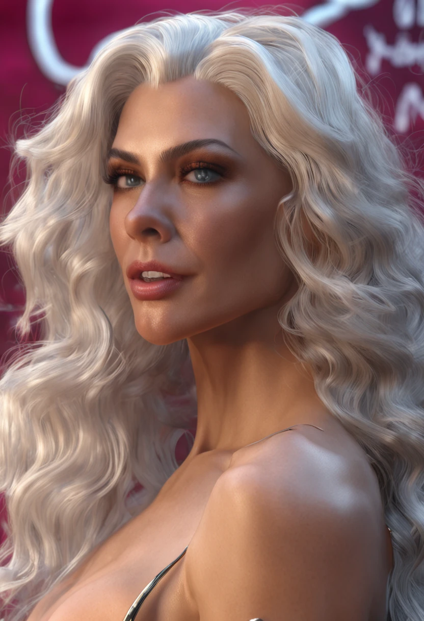 A close up of a woman with long blonde hair and a dress - SeaArt AI