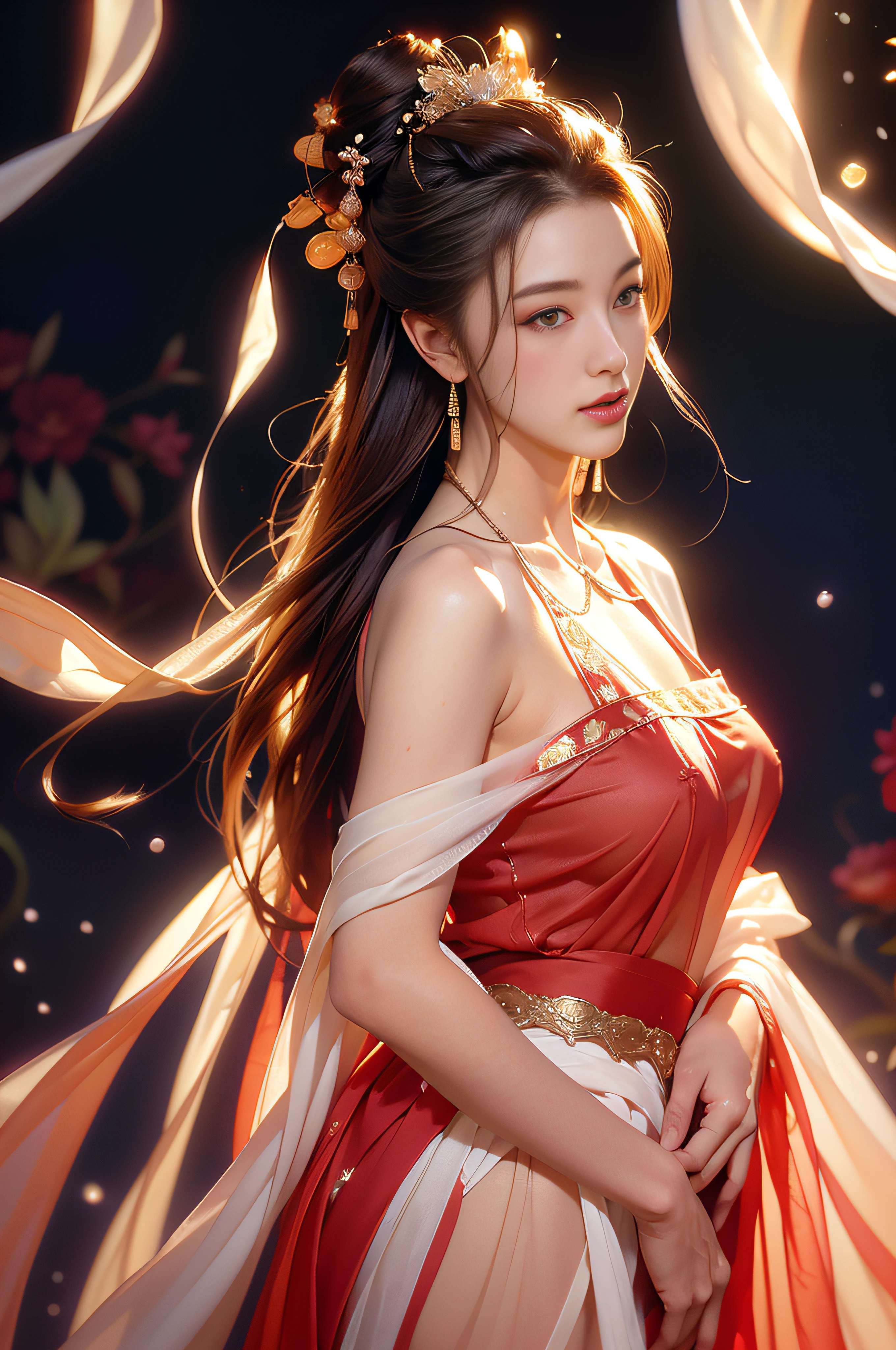 Gilded Chinese Palace,looki at viewer,depth of fields,bokeh dof,light falling,((A MILF))、pregnant woman、Red dress
Transparent underwear、one-girl、Red shirt、a black skirt、huge-breasted、
with brown eye、(long whitr hair、brunette color hair、Very straight hair:1.4、hime-cut:1.4)、earrings necklace、pouty、
A picture、tmasterpiece、top-quality、NFFSW、A high resolution、realistic detail、glistning skin、Mature figure、Plump body、crisp breasts、perfect bodies、wide waist、extremely colorful、looking at viewert、hyper realisitc、From the front side、watercolor paiting、Traditional media、(color difference、intricately details)、dynamicposes、dynamic ungle、
40k、NFFSW、A high resolution、From the angle from below、ancient Chinese costume、Ancient Chinese hairstyle、Upward hairstyle、The whole body is dressed in white silk cloth、（Close-up of raindrops in the air, Capture the world with raindrops, Distorted reflections, refracted light, The microscopic world inside each droplet, Miniature landscape, inverted image, Ethereal beauty, pause moments, translucent sphere, Distorted reality, Kaleidoscope view, Natural lenses, A glimpse of the moment, miniature world, Raindrop Symphony, Natural interoperability, 1girl in
, masutepiece, (Dynamic Angle:1.2)）
