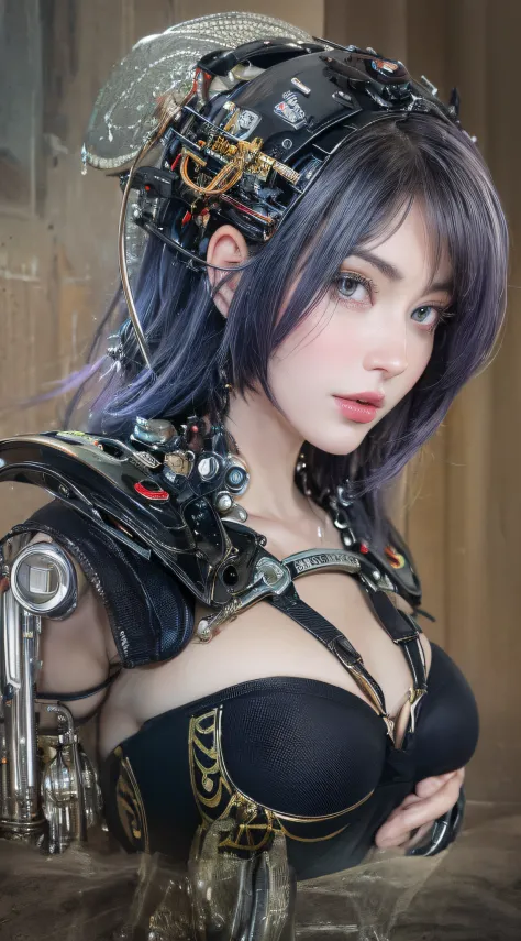 1 mechanical girl、((detalhes super realistas))、portlate、globaliluminação、sombra、octan render、8k、ultrasharp、corpo ciborgue steamp...