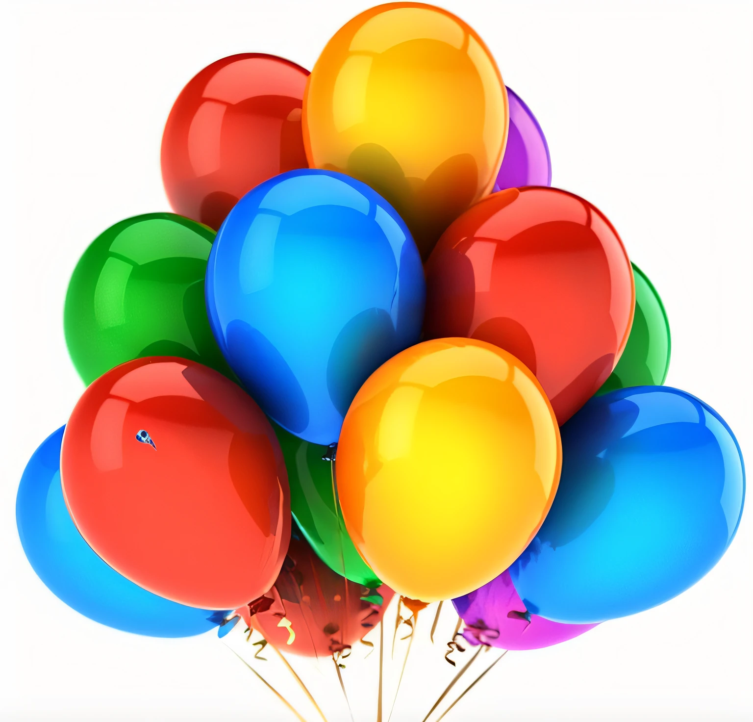 A close up of a bunch of balloons with a white background - SeaArt AI