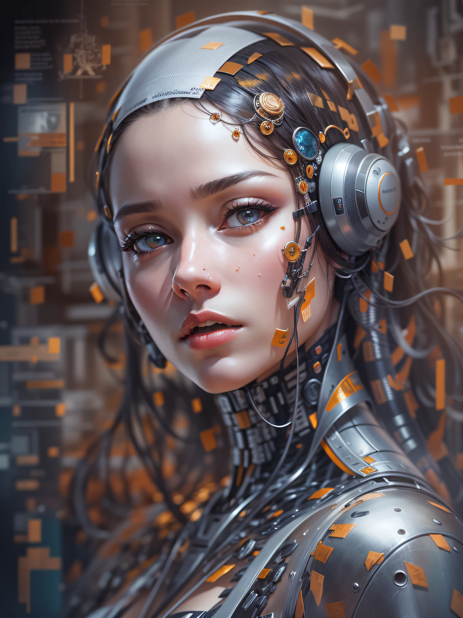 High-quality  design by the world's top AI artists, elegant and unique art, high resolution, photorealism, unparalleled beauty, fusion of AI and humans, humanoid, near-future art, revolutionary art, history best works of art, sexy,