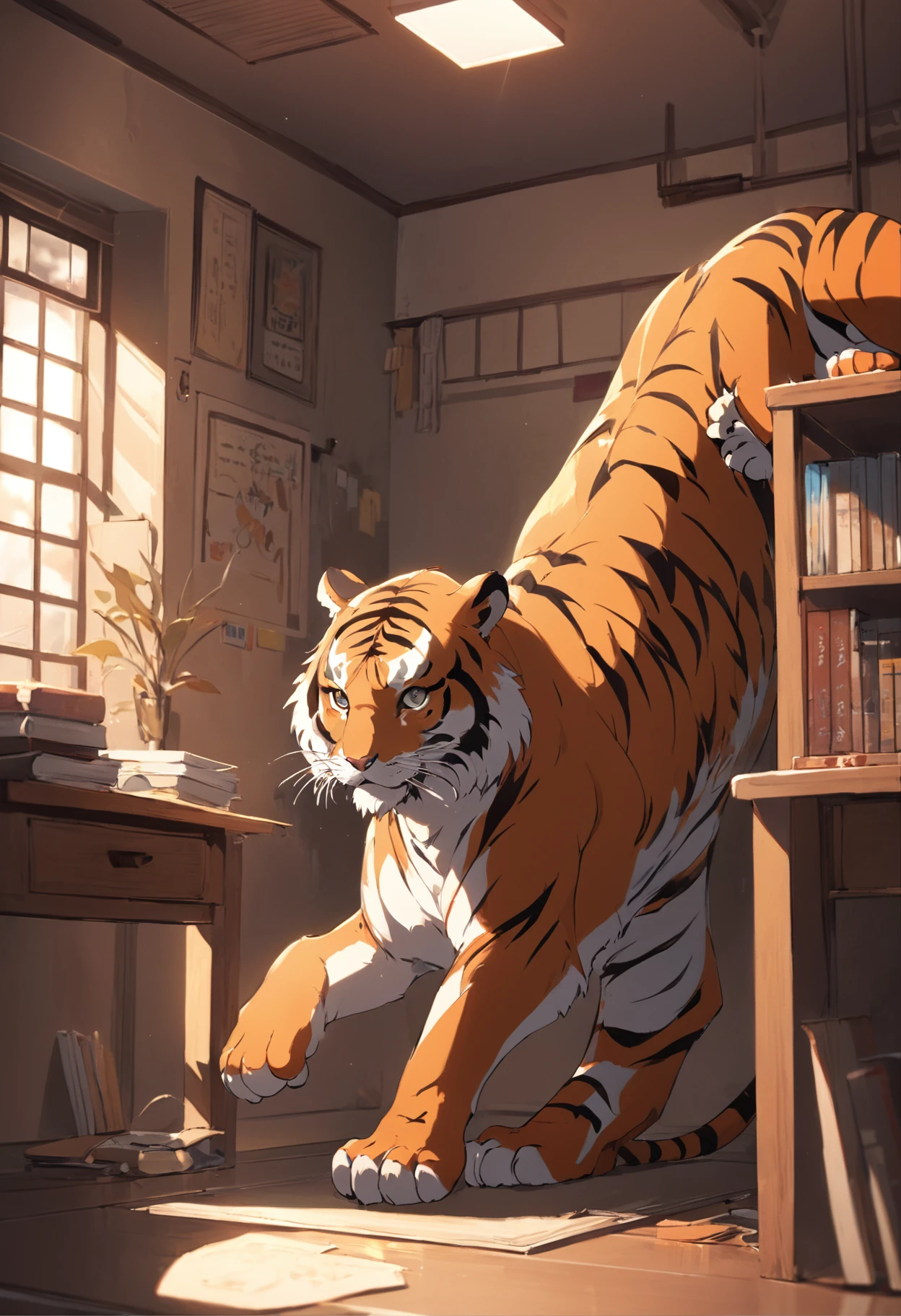 Cute Anime Tiger - Generative AI Stock Illustration - Illustration of cute,  animation: 274377632
