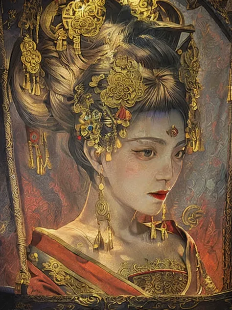 chinese girl, Royal robe, in the palace,