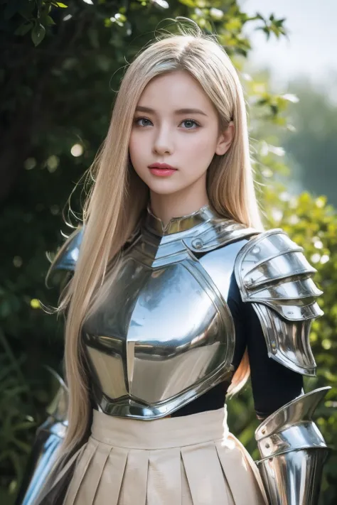 bright expression、poneyTail、Young shiny shiny white shiny skin、Best Looks、Blonde reflected light、Platinum blonde hair with dazzling highlights、shiny light hair,、Super long silky straight hair、Beautiful bangs that shine、Glowing crystal clear attractive big ...