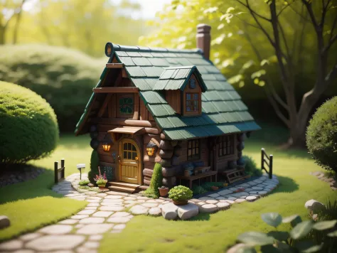 Dwarf House and Garden、miniture、no humans、Bright and natural light、photos realistic