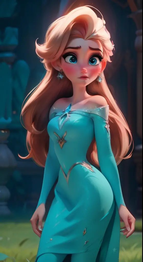 Elsa-Ariel Fusion, Mesclando modelos, melting, Roupas da Ariel, 1girl, Beautiful, character, Woman, female, praia, (master part:1.2), (melhor qualidade:1.2), (sozinho:1.2), ((pose de luta)), ((campo de batalha)), cinemactic, olhos perfeitos, pele perfeita,...