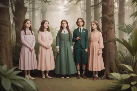Combine the Pre-Raphaelite fascination with nature and Wes Anderson's love for idiosyncratic details: a group of tween friends d...