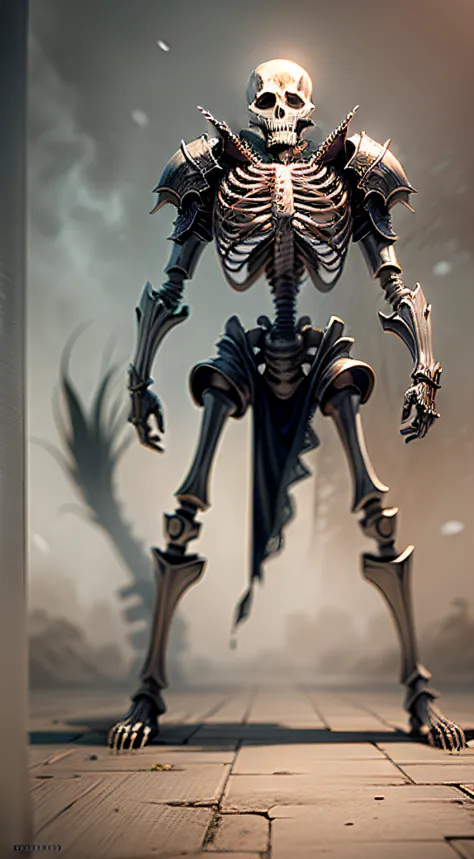 Witness the terrifying sight of the Skeleton Knight，A non-humanoid monster