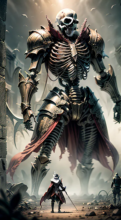 Witness the terrifying sight of the Skeleton Knight，A non-humanoid monster