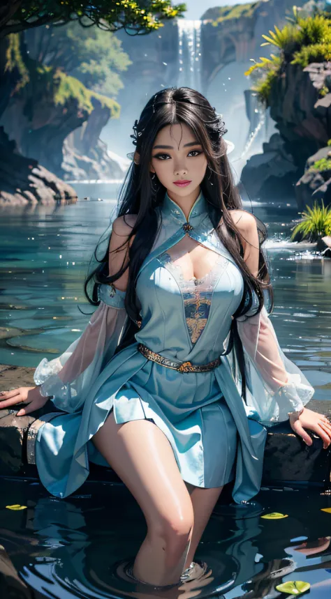 （tmasterpiece，top-quality，optimum，offcial art，Beautiful and beautiful，Long exposure：1.2），Smooth movement，Attractive pattern，one-girl，Adult women，Perfect skin，jade Eyes，Black leafy hair，sportrait，独奏，The upper part of the body，Gaze at the observer，detailedba...