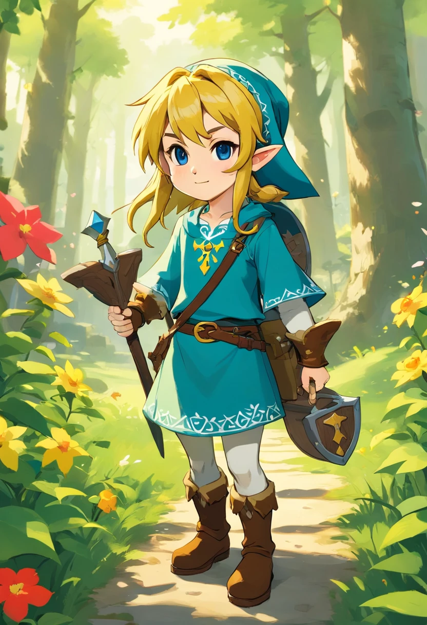 full body, person for the zelda game, the zelda manga, man, zelda character ff, in the style of ian mcque, temmie chang, stylish costume design, romanticized depictions of wilderness, jean-baptiste monge, science academia