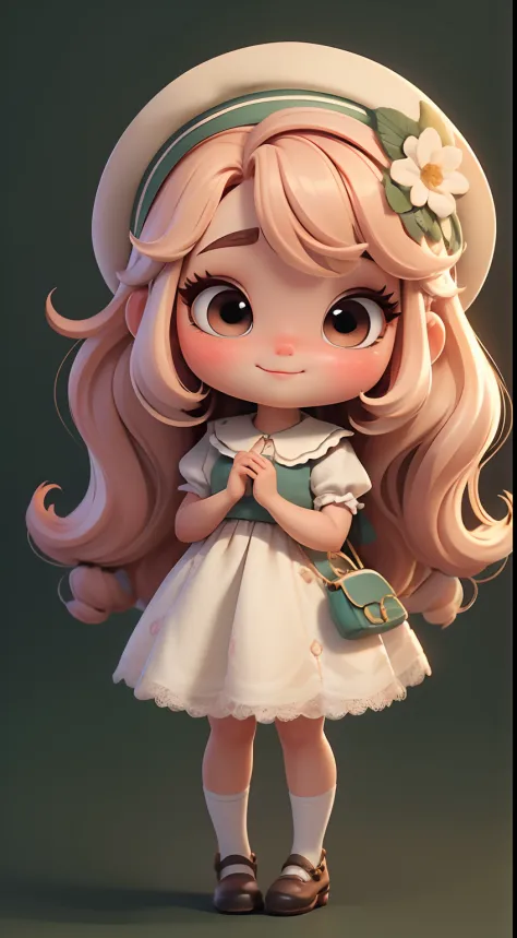 Create a series of cute baby chibi style loli dolls with a cute forest theme, sorridente e fofa, each with lots of detail and in...