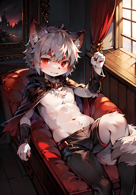 (dark environment:0.8),masterpiece, high quality, absurd res, digital painting \(artwork\), by dagasi, yupa,kiyosan,(anthro,fluffy fur,character focus:1.1),anthro male cat,short hair,portrait, bright eyes,panorama,character focus.(detailed background:0.7),...