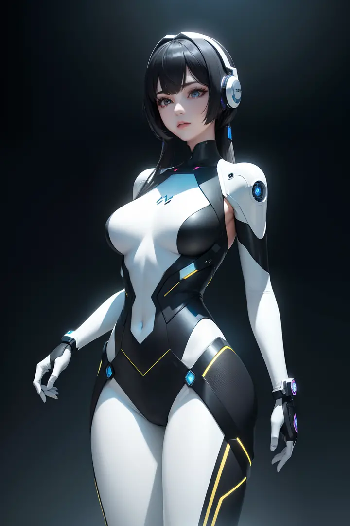 ((best qualtiy)), ((tmasterpiece)), (the detail:1.4), 3D, A beautiful cyberpunk female image,HDR（The appearance of the high-cybe...