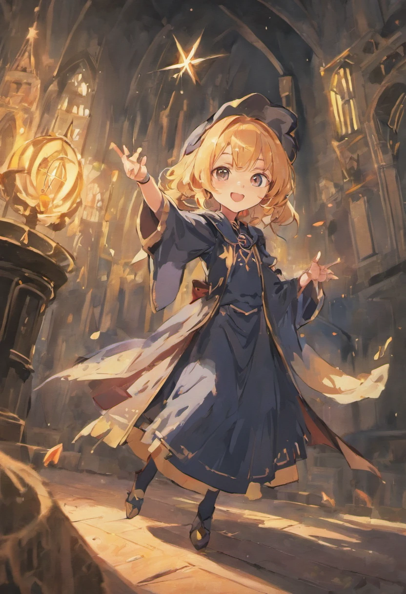 prompthunt: key anime visual portrait of a young female witch in a tavern  interior defending a companion, dynamic pose, dynamic perspective,  cinematic, dramatic lighting.